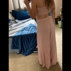 Two piece, bandeau and flowy pant